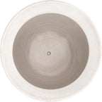 Creative Co-Op Large Matte White Embossed Stoneware Planter
