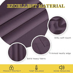 NICETOWN Patio Door Curtain 84 inches Long, Grommet Room Divider Curtain Panel Thermal Insulated Room Darkening for Bedroom/Office, Plum, W100 x L84, 1 Panel