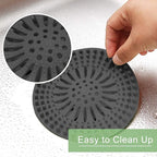 Gotega Bathroom Sink Drain Strainers, Hair Catcher Shower Drain Covers Protector, Flexible TPR Material, Multiple Colors for Bathroom Tub Shower and Sink Garbage Disposal Parts, Light-Colored 5 Pack