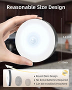 EZVALO Under Cabinet Lighting with Charging Station,1000mAh Rechargeable Puck Lights with Remote, 3 Color Temps & 12 RGB Closet Lights, Dimmable Motion Sensor Lights for Shelf, Kitchen (6 Packs)