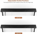 GRLEAF 2 Pack Adjustable Height Narrow Console Table with Power Outlets, 70" Long Sofa Table with Charging Station Behind Couch Table Entryway Table for Living Room and Hallway – Black