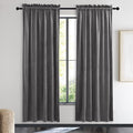 NICETOWN Living Room Grey Velvet Curtains, Sound and Sunlight Reducing Heavy Matt Rod Pocket Drapes/Panels for High Celling Wall (2 Panel Per Pack, 72 inches Long)