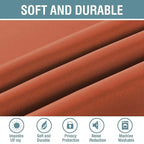 H.VERSAILTEX Blackout Curtain for Living Room Thermal Insulated Window Treatment Curtain Extra Long 108 inch Length Energy Saving Solid Grommet Top Blackout Drape, One Panel, Orange, 52" W x 108" L