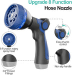 SPECILITE 75ft 304 Stainless Steel Garden Hose Metal, Heavy Duty Water Pipe with Nozzles for Yard, Outdoor - Flexible, Never Kink & Tangle, Puncture Resistant (Aqua)