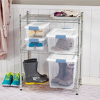 Sterilite 6-Pack Latching Box, Under Bed Storage Bins with Lids, Clear Plastic, 25 Quart - Heavy-Duty Organizing Containers for Closet, Bathroom, and Office