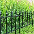 Metal Decorative Garden Fence 22" Wide x 18" High (10 Panels, Total Length 18.3 feet), Metal Border Folding Fence, Landscape Fencing for Flower Bed, Yard, Animal Barrier