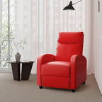 Homall Recliner Chair, Recliner Sofa for Adults, Recliners Home Theater Seating with Lumbar Support, Reclining Sofa Chair for Living Room (Leather, Red)