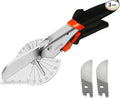 GARTOL Miter Shears- Multifunctional Trunking Shears for Angular Cutting of Moulding and Trim, Adjustable at 45 to 135 Degree, Hand Tools for Cutting Soft Wood, Plastic, PVC, with Replacement Blades