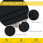 NICETOWN Black Out 132 inch Curtain for Patio Door, Grommet Thermal Insulated Room Divider Wide Winodw Treatment Sound Reducing for Bedroom, Black, 1 Panel, 80" W x 132" L