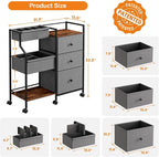 Baby Diaper Caddy Organizer Cart - 3 Tier Rolling Cart with Dividers and Drawers, Easy To Assemble, Mobile Utility Cart with Wheels for Nursery, Bedroom, Changing Table & Crib
