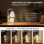 Candle Warmer Lamp with 3 Bulbs, Adjustable Height Dimmable Candle Warmer with Timer, Compatible with Large Jar Candles, Candle Lamp with Charming Gift Box for Her/Him