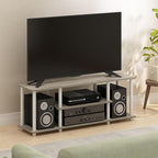 Furinno Turn-N-Tube No Tools 3D 3-Tier Entertainment TV Stand up to 50 inch TV, Round Tubes, Oak