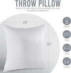 Utopia Bedding 28x28 Pillow Inserts, Set of 2, White – Indoor Decorative Throw Pillows for Bed, Sofa & Couch – Soft, Supportive & Fluffy Cushion Inserts