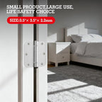 30 Pack Ball Bearing Satin Nickel Door Hinges 3.5 Inch 5/8"Radius Round Squeak Free Interior 3-1/2"Flat Bifold Standard Bedroom Indoor for Doors 3 ½" House Home Decor Improvement Accessories Hardware