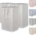 Lifewit 3 Pack Laundry Basket 80L Each, Collapsible Clothes Hamper with Reinforced Handles, Freestanding Waterproof Design for Bedroom and Laundry Room, Grey 240L Total