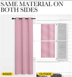 NICETOWN Crystal Pink Blackout Curtains 90" Long for Office, Dining Room, Guest Room, Sound Reducing Heat and Cold Block Curtain Panels for Modern Room Decorative (55" Wide, 2 Pieces)