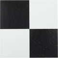 Nexus Self Adhesive 12-Inch Vinyl Floor Tiles, 20 Tiles - 12" x 12", Black/White Pattern - Peel & Stick, DIY Flooring for Kitchen, Dining Room, Bedrooms & Bathrooms by Achim Home Decor
