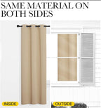 NICETOWN Blackout Curtains Panels for Living Room, 2 Panels, 66 x 80 Inch, Biscotti Beige, 3 Pass Microfiber Noise Reducing Thermal Insulated Solid Ring Top Blackout Window Drapes