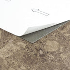 Nexus Self Adhesive 12-Inch Vinyl Floor Tiles, 20 Tiles - 12'' x 12'', Emporador Marble Peel & Stick, DIY Flooring for Kitchen, Dining Room, Bedrooms Bathrooms by Achim Home Decor, Taupe and Brown