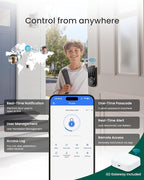 DESLOC Smart Lock B200 WiFi Version, Fingerprint Keyless Entry Door Lock, App Remote Control, Smart Locks for Front Door, WiFi Deadbolt Smart Lock, Emergency Power Port,12 Months Battery, Auto Lock