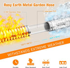 Garden Hose 3 FT, 304 Stainless Steel Metal Water Hose, Heavy Duty Flexible Leader Hose, Short Water Hose Kink Free Hose for Rv, Outdoor, Yard, No Bite, Leak proof and Durable
