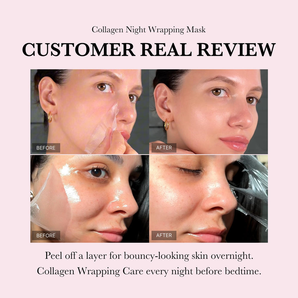 Medicube Korean Glass Skin Mask Duo - Collagen Wrapping & Zero Pore Mud Mask Kit | AlluCanFind