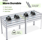 KING BIRD Raised Garden Bed with Legs Galvanized Large Elevated Planter Box for Backyard, Patio, Balcony, 600lb Capacity, Silver 70.9x22.8x31.5 in
