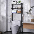 samstar 3 Tier Over The Toilet Storage Rack, Bathroom Organizer Shelves Cabinet Above Toilet, Freestanding Shelf Space Saver, Black