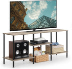 50 Inch TV Stand for Bedroom Rustic Grey Entertainment Center with Storage 3 Tier TV Consoles for Living Room TV Console Table Media Cabinet with Open Storage Shelves for 50 43 40 32 Inch TV
