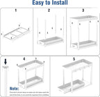 2 Pack Pull-Out Storage Organizers, Under Sink Organizer and Storage for Bathroom & Kitchen,Multi-Purpose Under Cabinet Organizers and storage Black