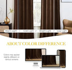 NICETOWN Brown Velvet Curtains 84 inches Length for Bedroom - Blackout Thermal Insulated Sound Reducing Heavy Matt Solid Room Darkening Drapes for Nursery (2 Panels, 52 x 84)