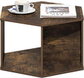 Furinno Simple Design Coffee Table, Hexagon Modern Coffee Table with Open Shelf, Vertical or Horizontal Side Table, for Living Room, Bedroom, Home Office, Amber Pine