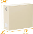 SpaceAid 12 Pack Bed Sheet Organizers and Storage, Foldable Organizer for Linen Closet, Set Folder Keeper With Window XL (Queen & King Size) Bedding Container (Beige)