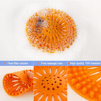 Drain Hair Catcher Durable Silicone Hair Stopper Shower Drain Covers with Iron Easy to Install and Clean Shower Drain Hair Trap Suit for Bathroom Bathtub Tub and Kitchen 5 Pack