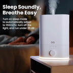 Everlasting Comfort 6L Top Fill Humidifier for Bedroom – Quiet, Easy to Fill & Clean, 60HR Runtime, Night Light, Timer, Ultrasonic Cool Mist, Auto Shut-Off, Essential Oil Compatible - White