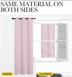 NICETOWN Baby Pink Blackout Curtains 86 inches Length for Living Room, 2 Panels, 55" Wide, Thermal Insulated Long Drapes for Large Window