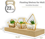 Sorbus Floating Shelves - Wall Mounted for Kitchen, Bedroom, Bathroom Storage Over Toilet, Hanging Book Shelf for Wall Home Decor Living Room (Maple Wood, 3 Pack)