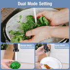 DJS Kitchen Faucets with Pull Down Sprayer Matte Black & Brushed Nickel High Arc Single Handle 1 or 3 Holes Spring Kitchen Sink Faucet with Deck Plate for Farmhouse RV Vessel Basin