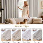 H.VERSAILTEX Room Darkening Curtains 84 Inches Long for Living Room Light Reducing Blackout Curtains for Bedroom Thermal Insulated Window Treatment Panels Grommet Top 2 Panels, 42 x 84 Inches - Ivory