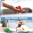 DJS Kitchen Faucets with Pull Down Sprayer Brushed Gold -Single Handle 1 or 3 Holes Spring Kitchen Sink Faucet with Deck Plate for Farmhouse RV Vessel Basin