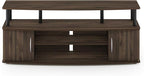 Furinno JAYA Large Entertainment Stand for TV Up to 55 Inch, Columbia Walnut/Black