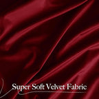 NICETOWN Red Blackout 120" Velvet Curtains for Backdrops, Thermal Insulated Noise Reducing Drapes for Film, Extra Long Window Treatments for Large Sliding Door (2 Panels, 52" Wide)
