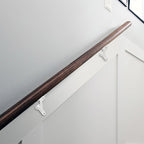 khtumeware 6 Pack 3 Inch White Hand Rail Bracket Heavy Duty Hardware for Stairways, Home or Office Vintage Stair Support Handrail Brackets