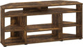 Furinno BESI TV Stand, No Tools Assembly Industrial Style Entertainment Center, TV Console for TV up to 46 Inch, for Living Room, Bedroom, Amber Pine