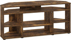 Furinno BESI TV Stand, No Tools Assembly Industrial Style Entertainment Center, TV Console for TV up to 46 Inch, for Living Room, Bedroom, Amber Pine