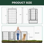 FXW Garden Fence Outdoor for The Yard – 45in(H) x 4.5ft(L) Heavy Duty Metal Animal Barrier for Dog and Rabbit, Decorative Dog Fence, 2 Panels, Black