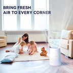 Air Purifiers for Bedroom, H13 HEPA Air Purifiers - Covers Up to 1074 ft² - 24dB Ultra-Quiet Sleep Mode, 360° Outlet Air Cleaner, Perfect for Home, Pets (White)
