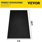 VEVOR Geotextile Landscape, 3ft x 100ft 8 oz, Non-Woven PP Drainage 350N Tensile Strength & 440 N Load Capacity, for Ground Cover, Garden Fabric, French Drains, Black