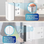 Door Reinforcement Lock Withstands 800lbs of Force - White Extra Proof Door Lock for Kids Safety Drilling Required, Prevents Unauthorized Entry, Add a Door Security Lock for Home Safety & Privacy
