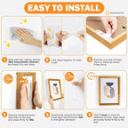 XL Picture Hanging Strips Heavy Duty, 40 Strips Damage Free Removal Picture Hangers for Wall, Sticky Hook & Loop Adhesive Strips for Poster/Picture/Home/Office, 20 Pairs/X-Large, White